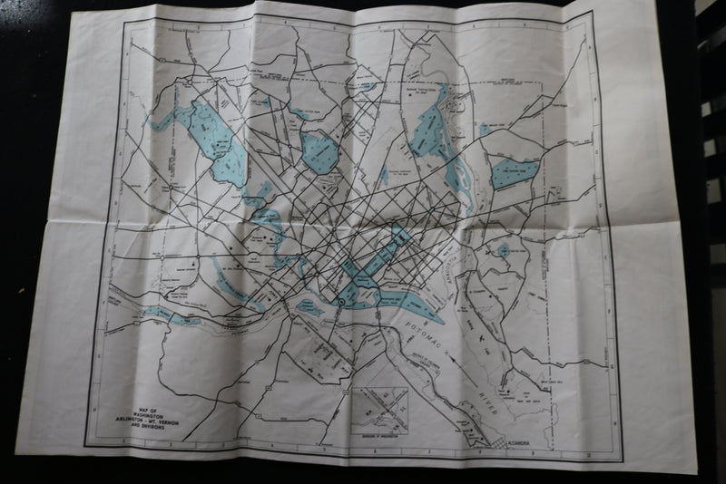 1942 WASHINGTON DISTRICT OF COLUMBIA CITY MAP - FOLD-OUT - K 2216