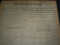 1935 OCTOBER 5 NEW YORK TIMES - TIGER BEAT CUBS 6-5 IN 11TH INNING - NT 7345