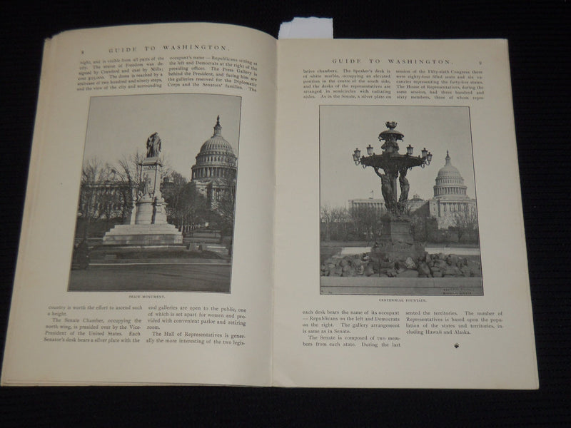 1901 BALTIMORE & OHIO RAILROAD GUIDE TO WASHINGTON SOFTCOVER GUIDE - K 42