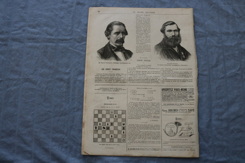 1873 FEB 1 LE MONDE ILLUSTRE MAGAZINE - CHISLEHURST - FRENCH - NP 8447