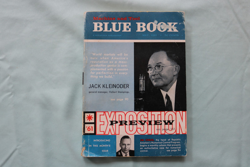 1961 MACHINE AND TOOL BLUE BOOK MAGAZINE - LOT OF 2 - K 3285