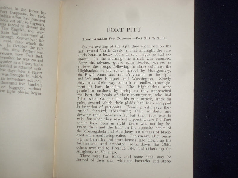 1907 FORT DUQUESNE AND FORT PITT HARDCOVER BOOK - 3RD EDITION - KD 9122
