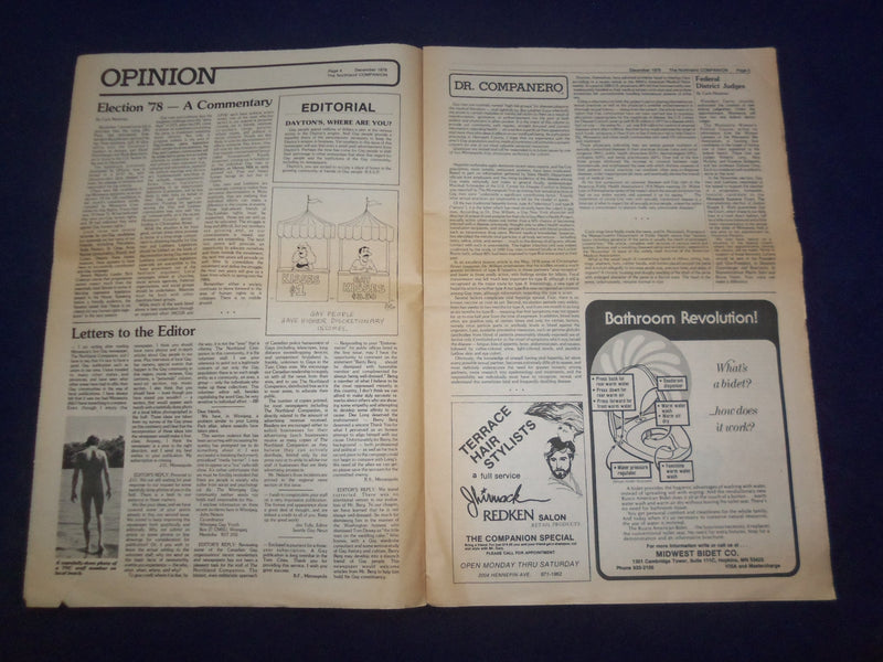1978 DEC NORTHLAND COMPANION NEWSPAPER - EX-COP KILLS MILK & MOSCONE - NP 6869