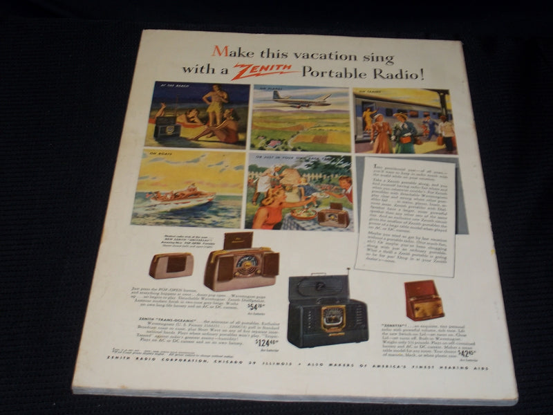 1948 JUNE HOLIDAY MAGAZINE - AMERICAN BEACHES NICE FRONT COVER - E 1232