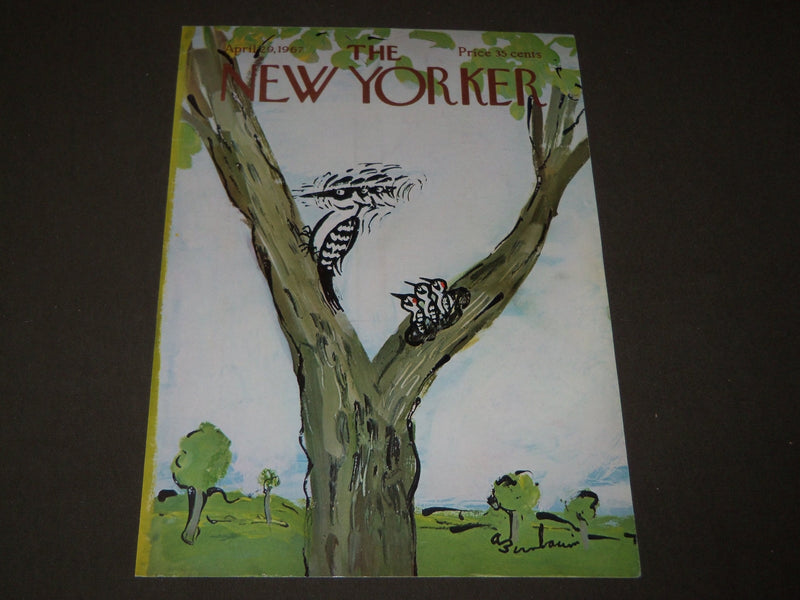 1967 APRIL 29 NEW YORKER MAGAZINE FRONT COVER ONLY - GREAT ART FOR FRAMING