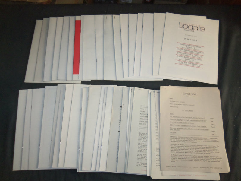1982-2005 UPDATE DANCE/USA - DANCE/USA JOURNAL - LOT OF 97 ISSUES - O 3145