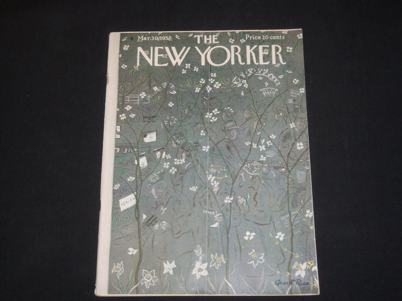 1957 MARCH 30 THE NEW YORKER MAGAZINE - ILLUSTRATED COVER - NY 610