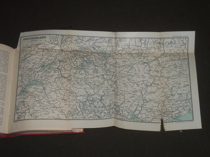 1925 A SATCHEL GUIDE TO EUROPE BOOK BY WILLIAM J. ROLFE - NICE MAPS - KD 4000