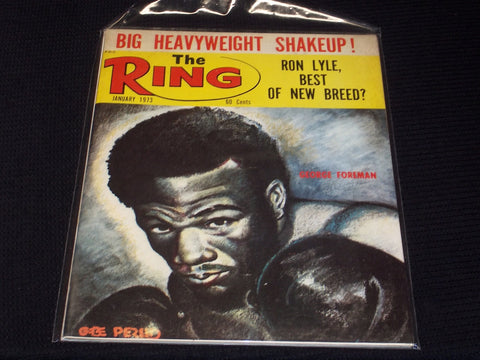1973 JANUARY THE RING MAGAZINE - GEORGE FORMAN FRONT COVER - E 3966