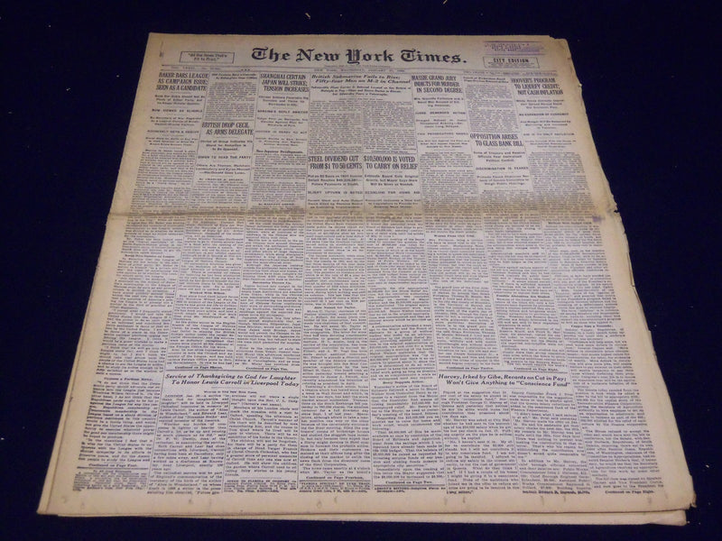1932 JANUARY 27 NEW YORK TIMES - MASSIE GRAND JURY INDICTS FOR MURDER - NT 4078