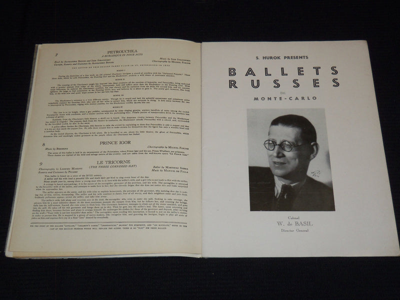 1934 BALLETS RUSSES DE MONTE CARLO PROGRAM - GREAT PHOTOS - J 7275