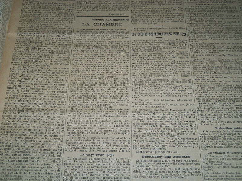 1927 JANUARY-MARCH LE TEMPS FRENCH NEWSPAPER BOUND VOLUME - VB 15