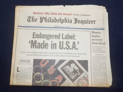 1996 SEP 10 PHILADELPHIA INQUIRER - MONTCO BEGINS RECOVERY FROM FLOOD - NP 7152