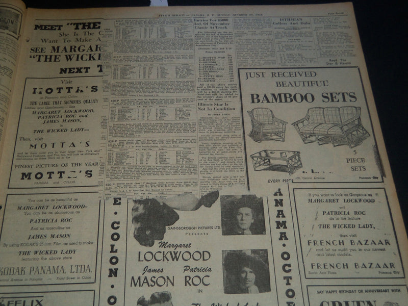 1946 OCT 20 PANAMA STAR & HERALD NEWSPAPER - SGT. WOODS PROUD OF JOB - NT 7541