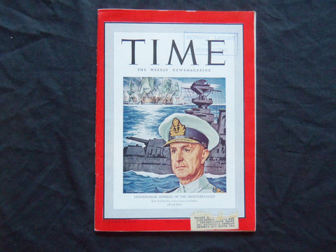 1941 FEBRUARY 17 TIME MAGAZINE - SIUR ANDREW CUNNINGHAM - T 752