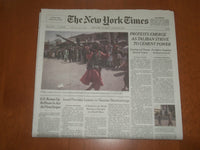 2021 AUGUST 19 NEW YORK TIMES -PROTESTS EMERGE AS TALIBAN STRIVE TO CEMENT POWER