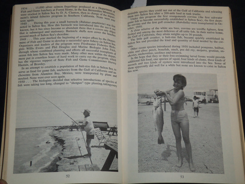 1970 THE SALTON SEA YESTERDAY & TODAY BOOK BY MILDRED STANLEY - J 8744