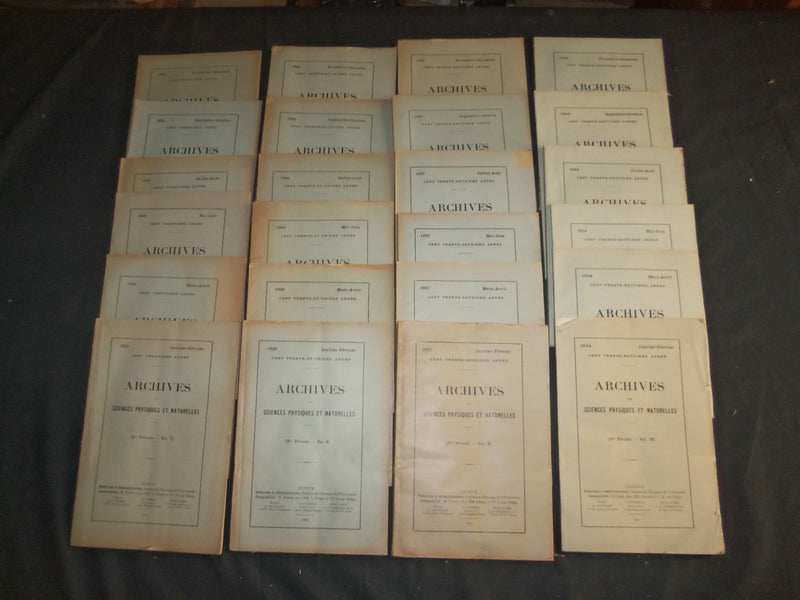 1925-1960 ARCHIVES DES SCIENCES PHYSIQUES ET NATURELLES - LOT OF 67 - WR 1045E