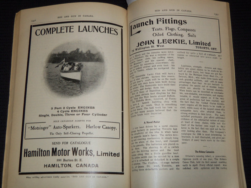 1906 MAY ROD AND GUN IN CANADA AND MOTOR MAGAZINE - YOUTHFUL ANGLERS - J 8092