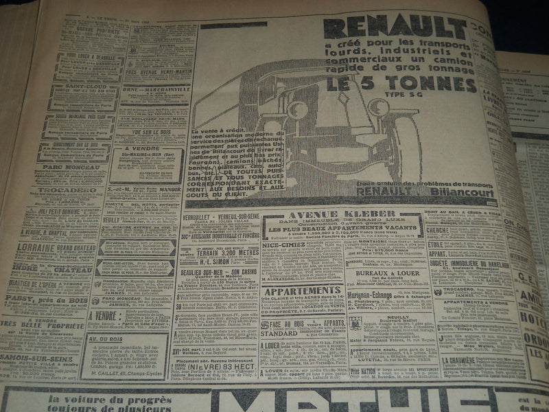1929 JANUARY-MARCH LE TEMPS FRENCH NEWSPAPER BOUND VOLUME - VB 18