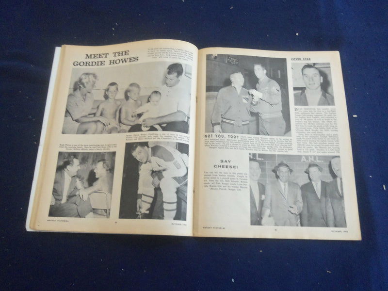1960 OCTOBER HOCKEY PICTORIAL MAGAZINE - DEAN PRENTICE COVER - ST 200K