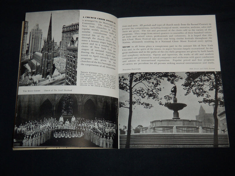 1937 NEW YORK THIRD ANNUAL SUMMER FESTIVAL PROGRAM - NICE PHOTOS - J 8620