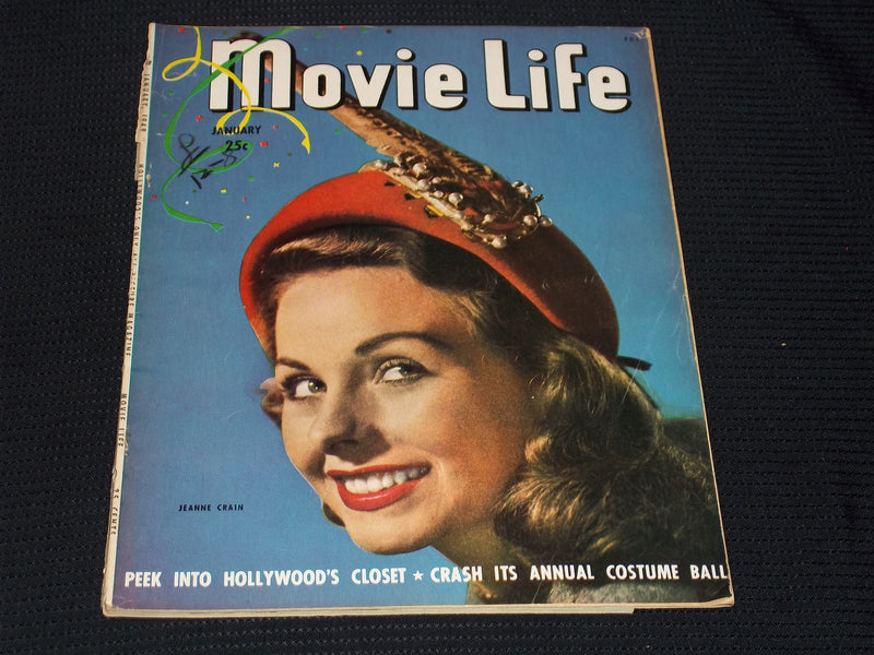 1949 JANUARY MOVIE LIFE MAGAZINE - JEANNE CRAIN FRONT COVER - E 17197