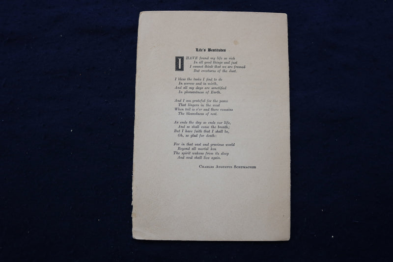 1921 STATE NORMAL SCHOOL COMMENCEMENT SOFTCOVER BOOKLET - ONEONTA, NY - K 923
