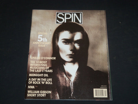 1990 APRIL SPIN MAGAZINE - SINEAD O'CONNOR COVER- 5TH ANNIVERSARY ISSUE- SP 4154