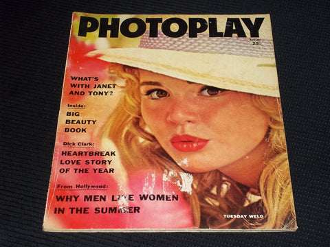 1961 AUGUST PHOTOPLAY MAGAZINE - TUESDAY WELD FRONT COVER - E 16724