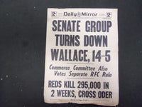 1945 JAN 27 NEW YORK DAILY MIRROR-SENATE GROUP TURNS DOWN WALLACE, 14-5- NP 2222