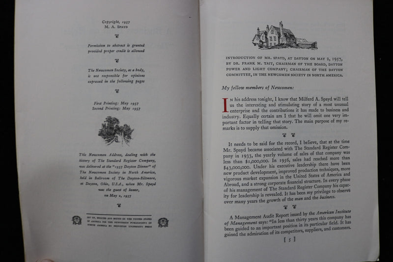 1957 A BUSINESS BUILT ON HOLES! SOFTCOVER BOOK BY M.A. SPAYD - K 3509