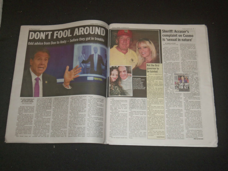 2021 AUGUST 8 NEW YORK DAILY NEWS NEWSPAPER - CUOMO SIMILAR CHARGES TO TRUMP