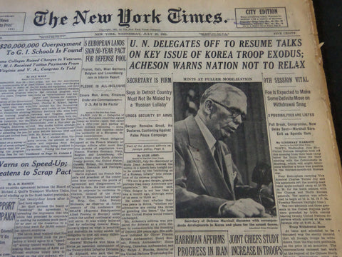 1951 JUL 25 NEW YORK TIMES 8 BRADLEY PLAYERS INVOLVED IN BASKETBALL FIX- NT 5787