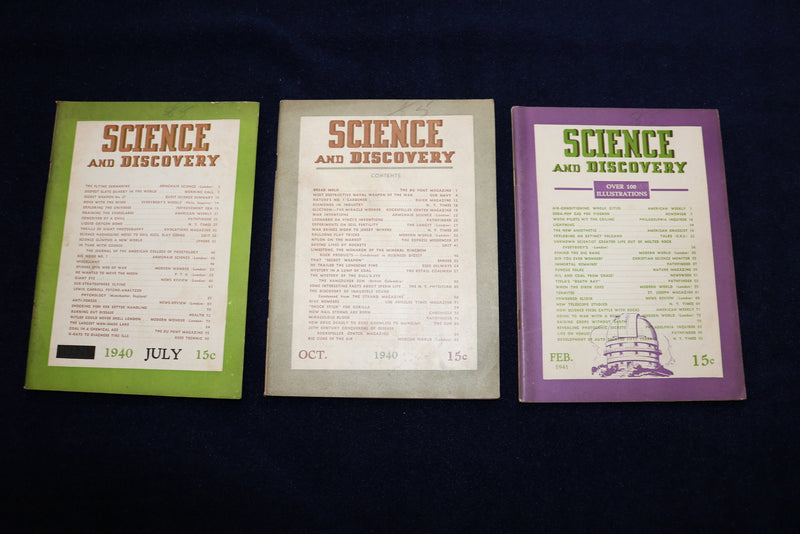 1940-1942 SCIENCD AND DISCOVERY DIGEST MAGAZINE - LOT OF 9 - O 3364