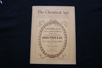 1922 JULY 1 THE CHEMICAL AGE MAGAZINE - CHAS. PAGE & CO. COVER - SP 4190Z