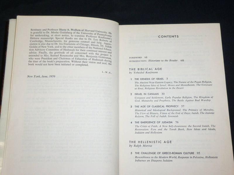 1956 GREAT AGES AND IDEAS OF THE JEWISH PEOPLE BOOK BY LEO W. SCHWARZ - KD 2762S