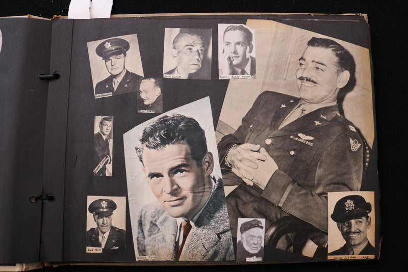 1930'S-1940'S MOVIE STARS SCRAPBOOK - CLARK GABLE - RONALD REAGAN - E 24878