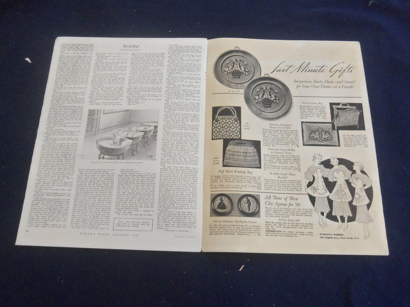 1936 JAN WOMAN'S WORLD MAGAZINE - NICE ILLUSTRATIONS, STORIES & ADS - ST 1240P