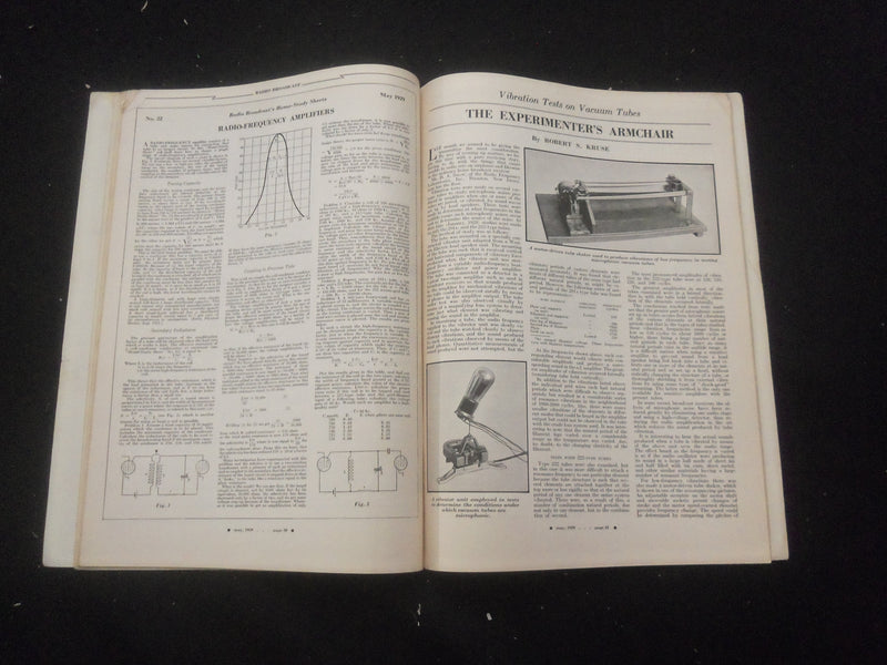 1929 MAY RADIO BROADCAST MAGAZINE - NICE COVER, ARTICLES & PHOTOS - B 434S