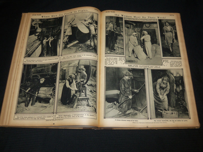 1916 FEB-AUG EUROPEAN WAR PICTORIAL BOOK - NEW YORK TIMES - R 711C