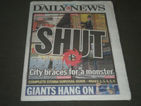 2012 OCTOBER 29 NEW YORK DAILY NEWS - CITY BRACES FOR A MONSTER - NP 2543