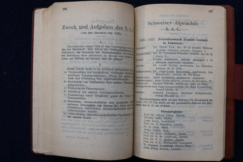 1927 BERGSTEIGER SKIFAHRER KALENDER - GERMAN TEXT - K 1504