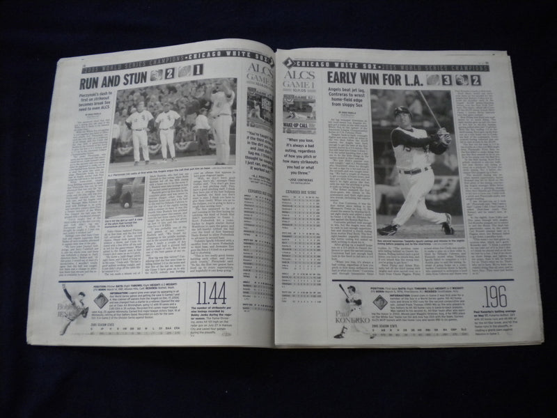 2005 NOVEMBER 4 CHICAGO SUN-TIMES NEWSPAPER - WHITE SOX COMMEMORATIVE - NP 5957