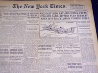 1941 MAY 30 NEW YORK TIMES - NAZIS GET SUDA BAY AND CANDIA, CRETE - NT 1078