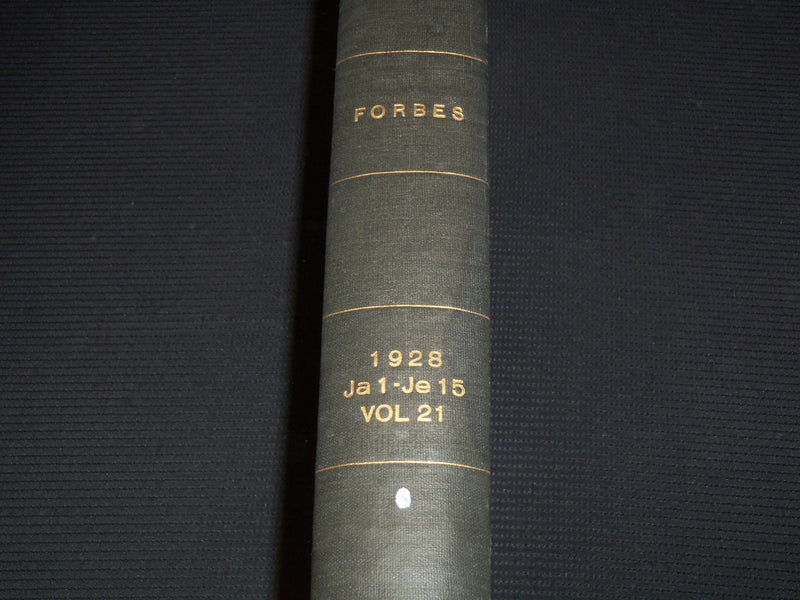 1928 JANUARY 1-JUNE 15 FORBES MAGAZINE BOUND VOLUME - NICE ADS - R 10H
