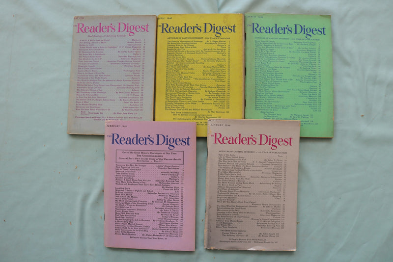 1943-1947 READER'S DIGEST MAGAZINE - LOT OF 34 - O 3980