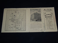 1920'S MANAGER HOTELS - FOLD-OUT MAP OF NEW YORK - J 8831