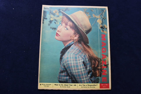 1958 MAY 4 CHICAGO TRIBUNE MAGAZINE - SHIRLEY MACLAINE COVER - E 22187