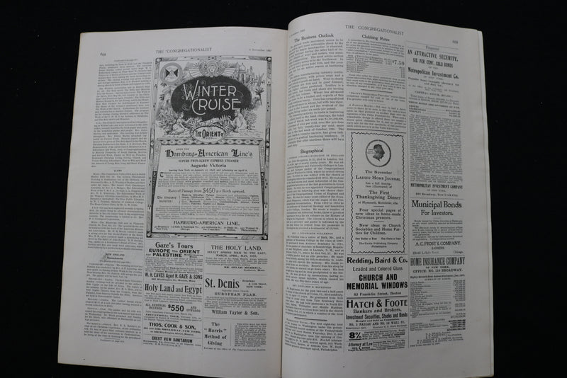 1897 NOV 4 THE CONGREGATIONALIST MAGAZINE - HENRY BEECHER- LYMAN ABBOTT - K 2350